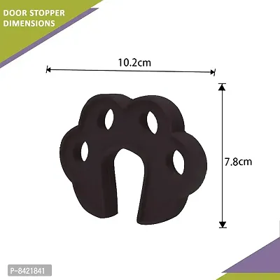 Fit All Sleek Design Strong Silicone Door Stopper- Black- Pack of 2-thumb4