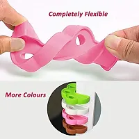 Fit All Sleek Design Strong Silicone Door Stopper- Pink- Pack of 2-thumb1