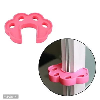 Fit All Sleek Design Strong Silicone Door Stopper- Pink- Pack of 2