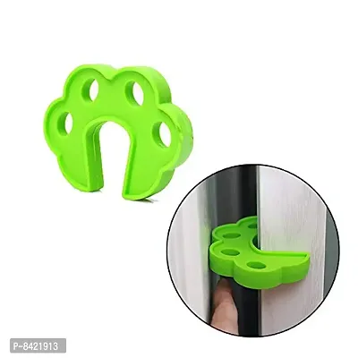 Fit All Sleek Design Strong Silicone Door Stopper- Green- Pack of 8