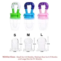 High Quality  Bpa Free  Veggie Feed Nibbler  Silicone Food Fruit Nibbler  Soft Pacifier Feeder For Baby  For 9 Plus Months Babies   Green-thumb2