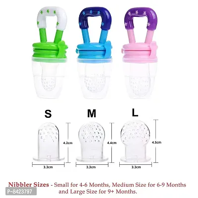 High Quality  Bpa Free  Veggie Feed Nibbler  Silicone Food Fruit Nibbler  Soft Pacifier Feeder For Baby  For 9 Plus Months Babies   Green-thumb3