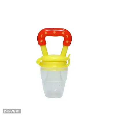 High Quality  Bpa Free  Veggie Feed Nibbler  Fruit Nibbler Silicone Food  Soft Pacifier Feeder For Baby  S Size For 4 6 Months Babies   Yellow-thumb2