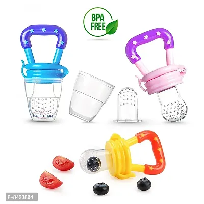 High Quality  Bpa Free  Veggie Feed Nibbler  Fruit Nibbler Silicone Food  Soft Pacifier Feeder For Baby  S Size For 4 6 Months Babies   Blue-thumb3