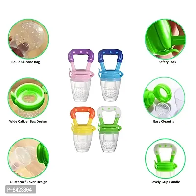 High Quality  Bpa Free  Veggie Feed Nibbler  Fruit Nibbler Silicone Food  Soft Pacifier Feeder For Baby  S Size For 4 6 Months Babies   Blue-thumb4