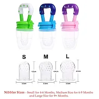 High Quality  Bpa Free  Veggie Feed Nibbler  Fruit Nibbler Silicone Food  Soft Pacifier Feeder For Baby  M Size For 6 9 Months Babies   Green-thumb3