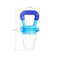 Bpa Free  Veggie Feed Fruit Nibbler Silicone Food  Soft Pacifier Feeder For Baby  M Size For 6 9 Months Babies  Blue-thumb2