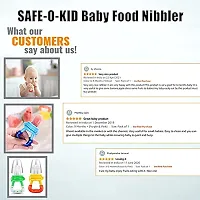 High Quality  Bpa Free  Veggie Feed Nibbler  Fruit Nibbler Silicone Food Blue  Soft Pacifier Feeder For Baby  M Size For 6 9 Months Babies   Blue-thumb3