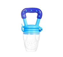 Bpa Free  Veggie Feed Fruit Nibbler Silicone Food  Soft Pacifier Feeder For Baby  M Size For 6 9 Months Babies  Blue-thumb1