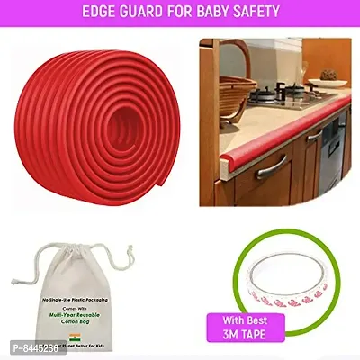 Unique High Density- Prevents From Head Injury Multi-Functional 2 Meter Edge Guard - Red-thumb2