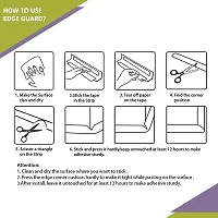 Unique High Density 2 Mtr Long U Shaped Edge Guard Strips - Grey-thumb4