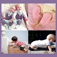 Crawling Baby, Toddler, Infant Anti Slip Elbow And Knee Pads Guards Pink-thumb2