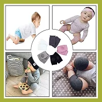 Crawling Baby, Toddler, Infant Anti Slip Elbow And Knee Pads Guards Grey-thumb2