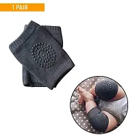 Crawling Baby, Toddler, Infant Anti Slip Elbow And Knee Pads Guards Dark Grey-thumb1