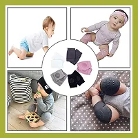 Crawling Baby, Toddler, Infant Anti Slip Elbow And Knee Pads Guards Dark Grey-thumb2