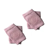 Crawling Baby, Toddler, Infant Anti Slip Elbow And Knee Pads Guards Pink-thumb1