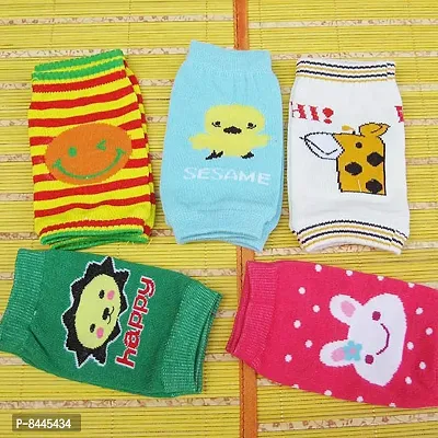 Cute Design, Crawling Baby, Stretchable Elastic Cotton Soft Breathable Comfortable, Toddler, Infant Anti Slip Elbow And Knee Pads Guards  (Assorted Design)-thumb4