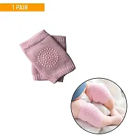Crawling Baby, Toddler, Infant Anti Slip Elbow And Knee Pads Guards Pink-thumb1