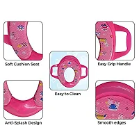 Soft Cushioned Potty Seat Training With Easy Grip Handles For Baby  Pink  4 to 36 Months-thumb2