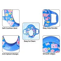 Soft Cushioned Potty Seat Training With Easy Grip Handles For Baby  Blue  4 to 36 Months-thumb2