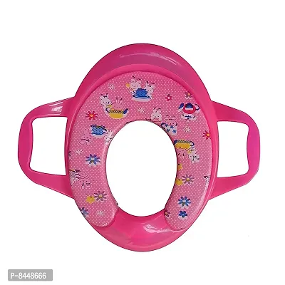 Soft Cushioned Potty Seat Training With Easy Grip Handles For Baby  Pink  4 to 36 Months-thumb0