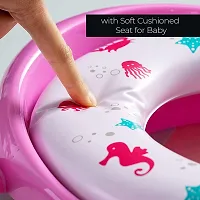Soft Cushioned Potty Seat Training With Easy Grip Handles For Baby  Pink  4 to 36 Months-thumb3