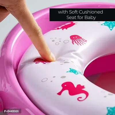 Soft Cushioned Potty Seat Training With Easy Grip Handles For Baby  Pink  4 to 36 Months-thumb4