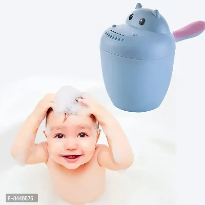 Hair Washing Mug Baby Shampoo Cup Baby Shower Baby Bath Tumbler Rainer Blue-thumb2