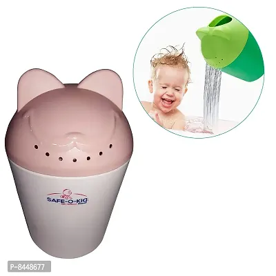 Hair Washing Mug Baby Shampoo Cup Baby Shower Baby Bath Rainer Pink-thumb0