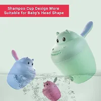 Hair Washing Mug Baby Shampoo Cup Baby Shower Baby Bath Tumbler Rainer Blue-thumb3