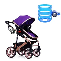 Stroller Cup Holder, Carrying Milk Bottle, Stroller And Pram Accessories For Baby, Blue-Pack of 2-thumb1