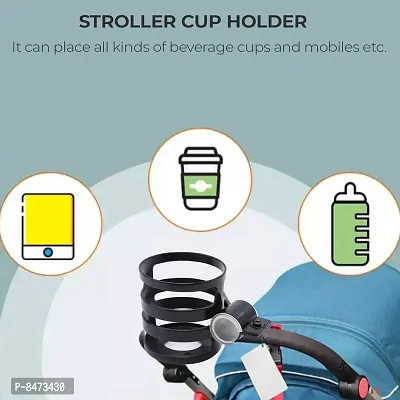 Stroller Cup Holder, Carrying Milk Bottle, Stroller And Pram Accessories For Baby, Black-Pack of 2-thumb5