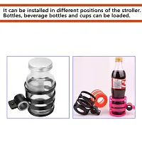 Stroller Cup Holder, Carrying Milk Bottle, Stroller And Pram Accessories For Baby, Black-Pack of 2-thumb3