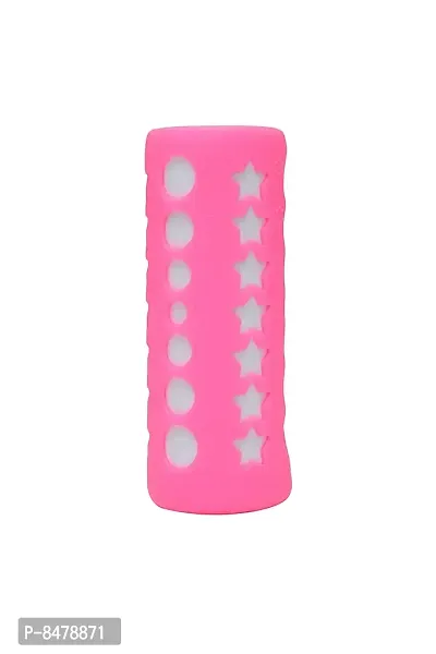 Silicone Baby Feeding Bottle Cover, Sleeve, Holder, Insulated Protection, All Bottle Types, Large 250 Ml, Pink