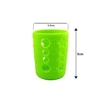 Silicone Baby Feeding Bottle Cover, Sleeve, Holder, Insulated Protection, All Bottle Types, Medium 120 Ml, Green-thumb2