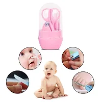 Extra Safe, Baby Grooming Kit With Nail Clipper, Scissor, File And Tweezer For Kids, With Attractive Portable Case- Pink-thumb3