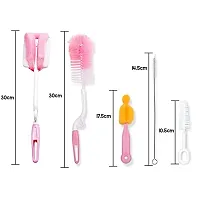 All In One 5 Pieces Cleaning Kit Bottle Nipple And Straw Cleaning Kit-Pink-thumb4