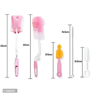 All In One 5 Pieces Cleaning Kit Bottle Nipple And Straw Cleaning Kit-Pink-thumb5