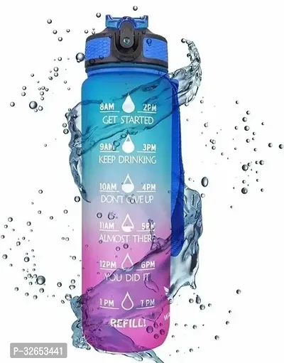 Motivational Water Bottle 1 litre Sipper Bottle For Adults With Time Measurement BPA Free Non Toxic Water bottle for officeWater bottle for gym 1000 ML MULTI COLOR