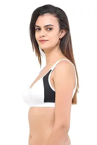 LadyLand Women's Cotton with Hosiery Non-Paded and Non-Wired Seamed Sports Bra for Women/Girls-thumb4