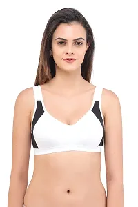 LadyLand Women's Cotton with Hosiery Non-Paded and Non-Wired Seamed Sports Bra for Women/Girls-thumb3