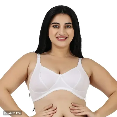 LadyLand Womens Non Padded Non Wired Solid Full Coverage Bra-thumb0