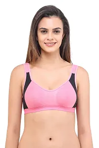 LadyLand Women's Cotton with Hosiery Non-Paded and Non-Wired Seamed Sports Bra for Women/Girls-thumb4