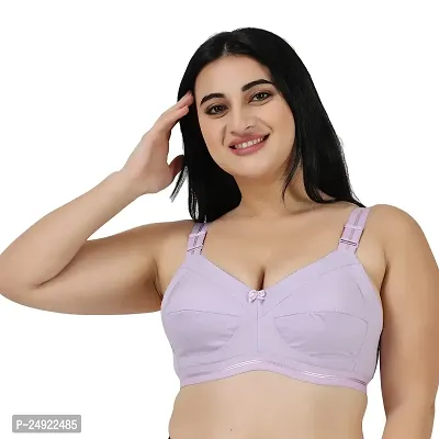 Ladyland Women's Cotton Non-Padded Wire Free T-Shirt Bra Pack of 1 Multicolour