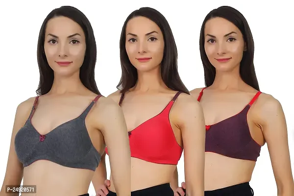 LadyLand Support Shaper Stretch Cotton Everyday Bra - Non-Padded, Wire-Free  High Coverage