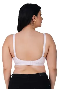 LadyLand Women Cotton Blend Non Padded Wirefree T-Shirt Bra Pink-thumb1