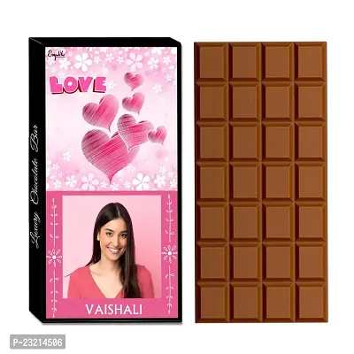 Expelite Personalised Beautiful Chocolt gift for her / gf - 100 grams chocolate gift for girlfriend