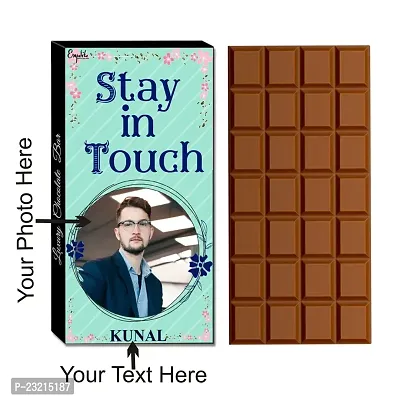 Expelite Personalized Stay In Touch Chocolates And Flowers Gift Online - 100 Grams Be In Touch Chocolate Gift box For Him-thumb2