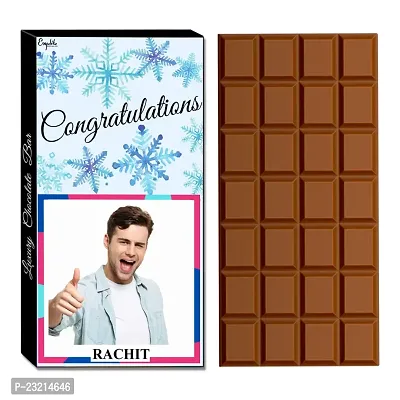 Expelite Personalized Congratulations Chocolates and flower Gift For Employees - 100 Grams Great Work Chocolate Gift for Him-thumb0