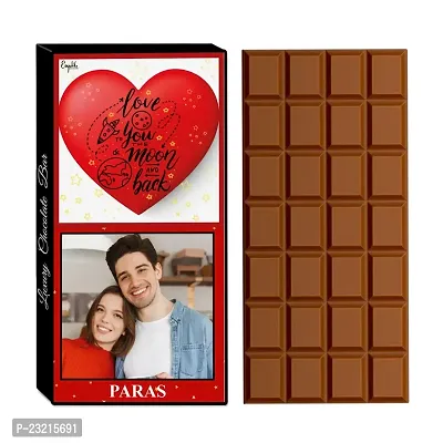 Expelite Personalised Love you moon and back Chocolate gift - 100 grams